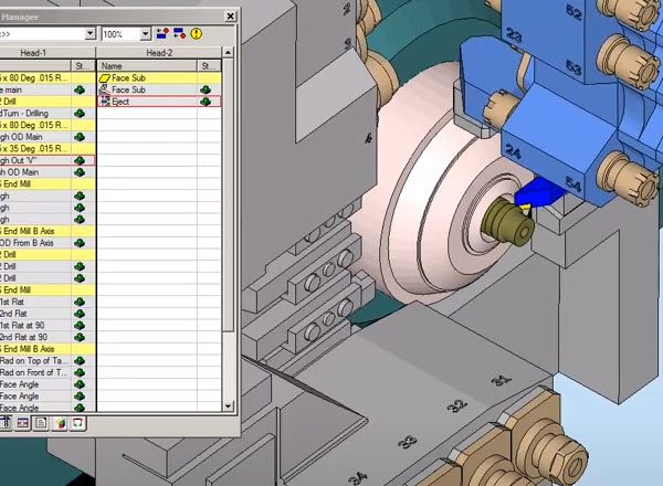 ESPRIT SwissTurn Machining Simulation